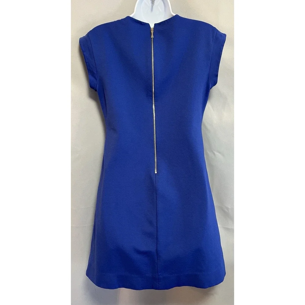 Kate Spade A-Line Mini Dress  Size 4 Royal‎ Blue V-Neck Women's